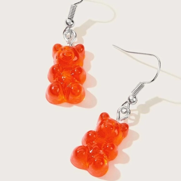 🍭 Awesome Pair of yummy gummy teddy bear dangle drip earring 🍭 - Picture 2 of 2
